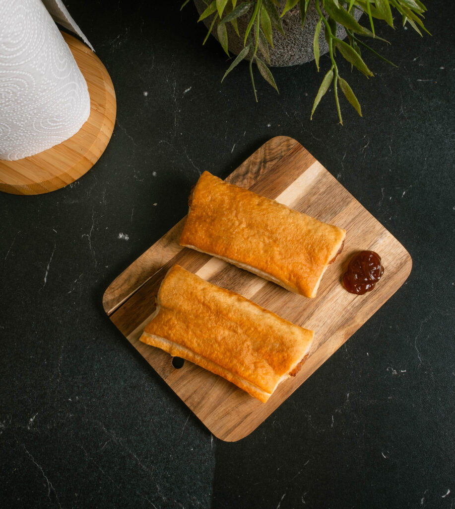 Glutenvrij saucijzenbroodje, allergeenvrij & vegan